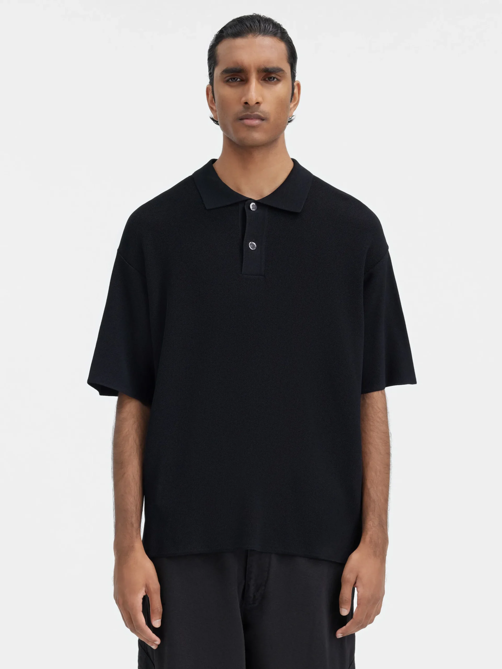 The knit polo shirt