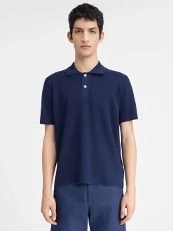 The knit polo shirt