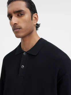 The knit polo shirt