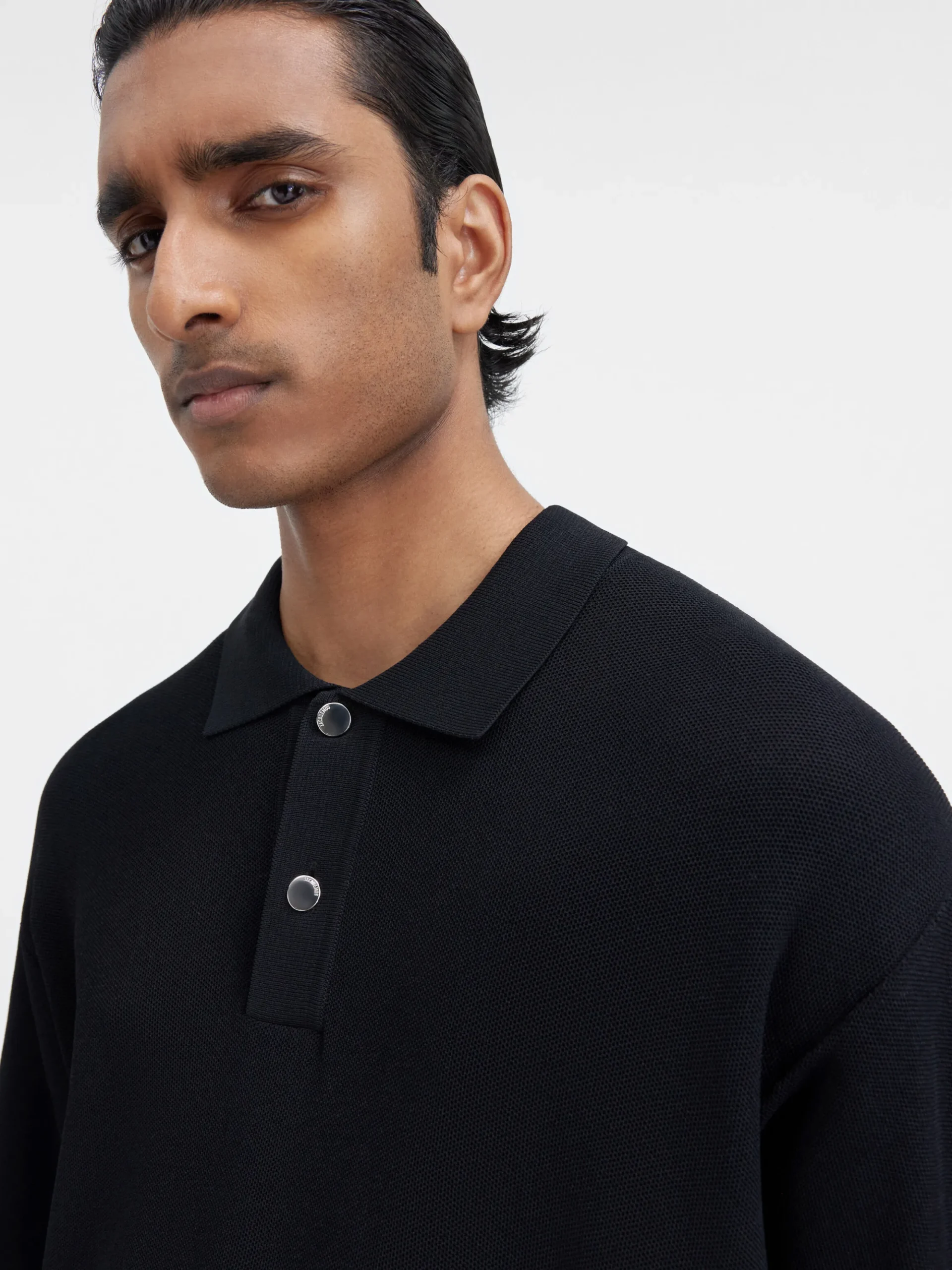The knit polo shirt