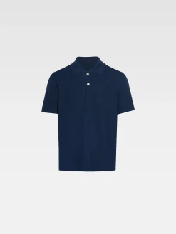 The knit polo shirt