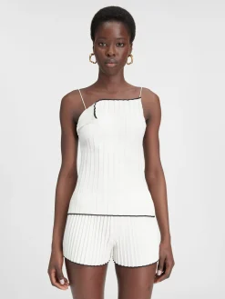 The pleated knit top