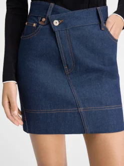 The de-Nîmes denim mini skirt