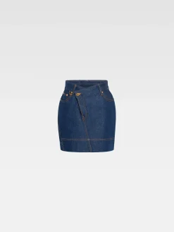 The de-Nîmes denim mini skirt