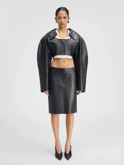 The Obra leather skirt