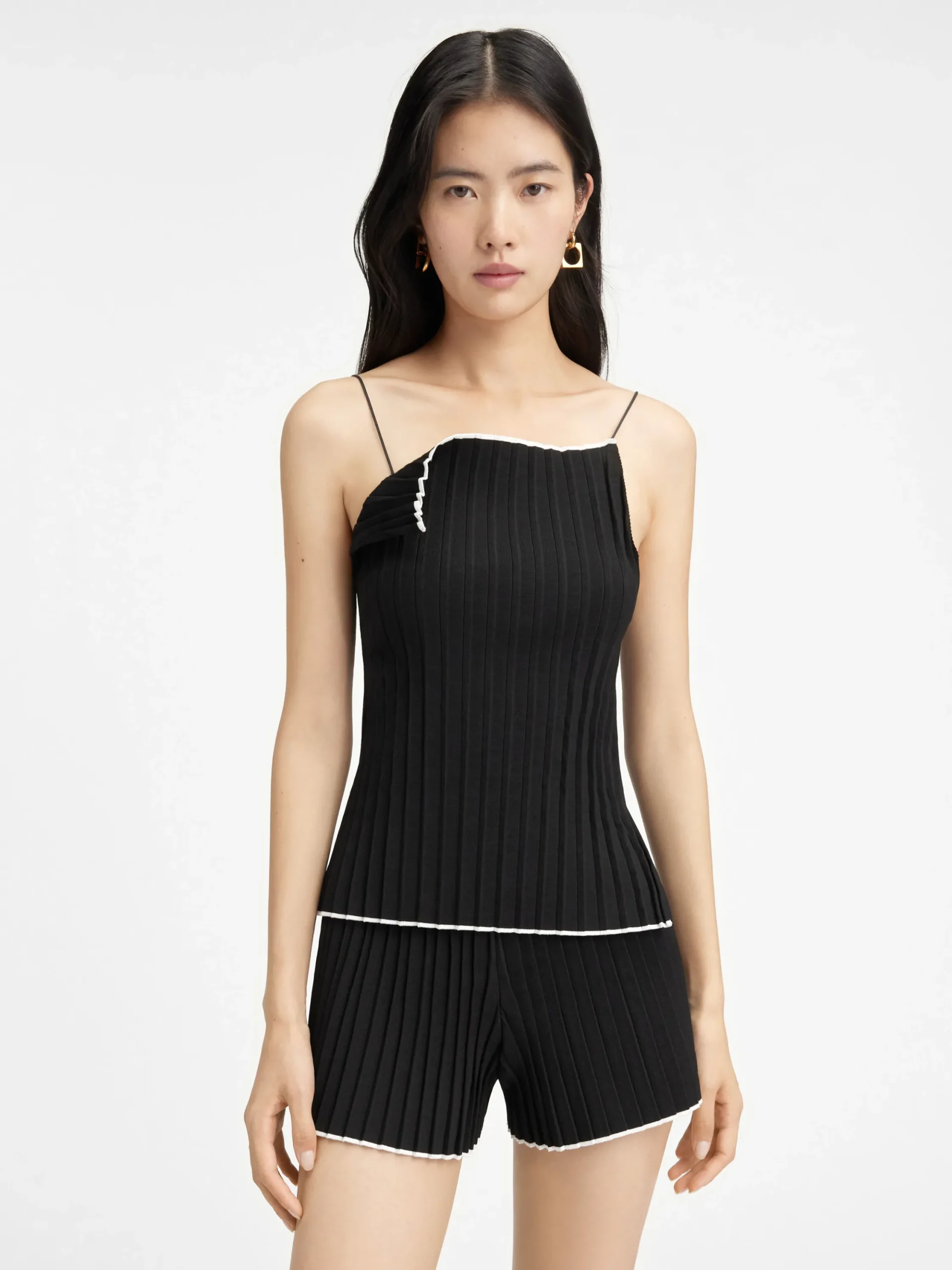 The pleated knit top