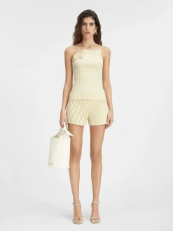 The pleated knit top