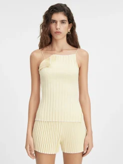 The pleated knit top